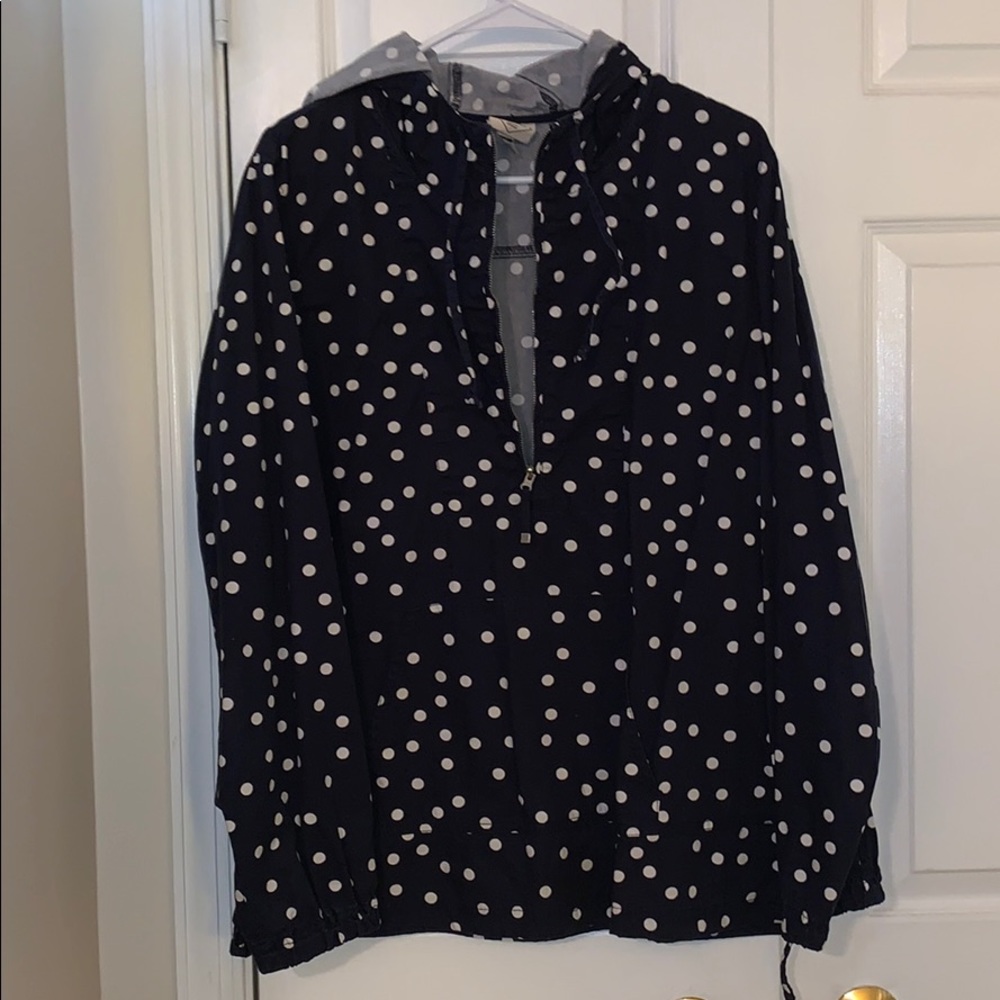 Blue Polka Dot Rain jacket